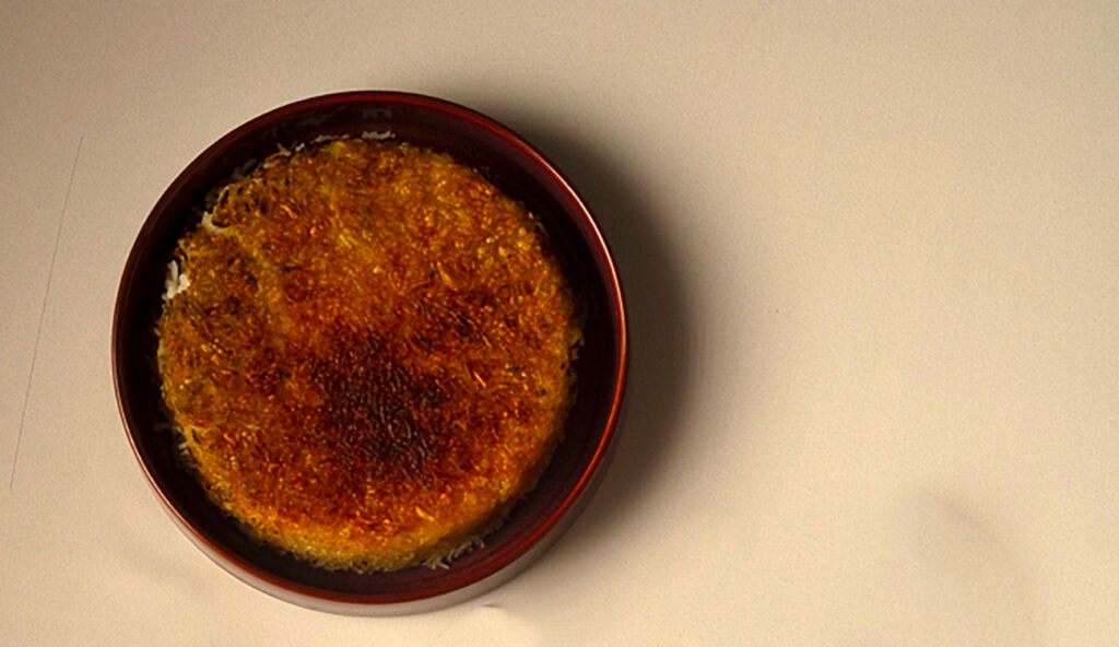 Crispy smoked rice Tahdig at Perse.