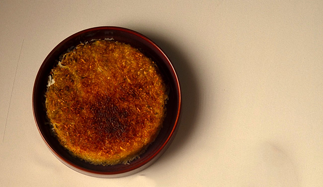 Crispy smoked rice Tahdig at Perse.