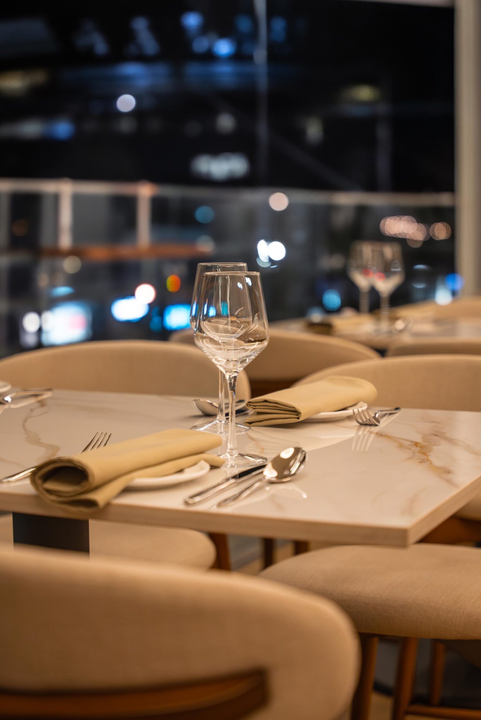 White Tablecloth Settings