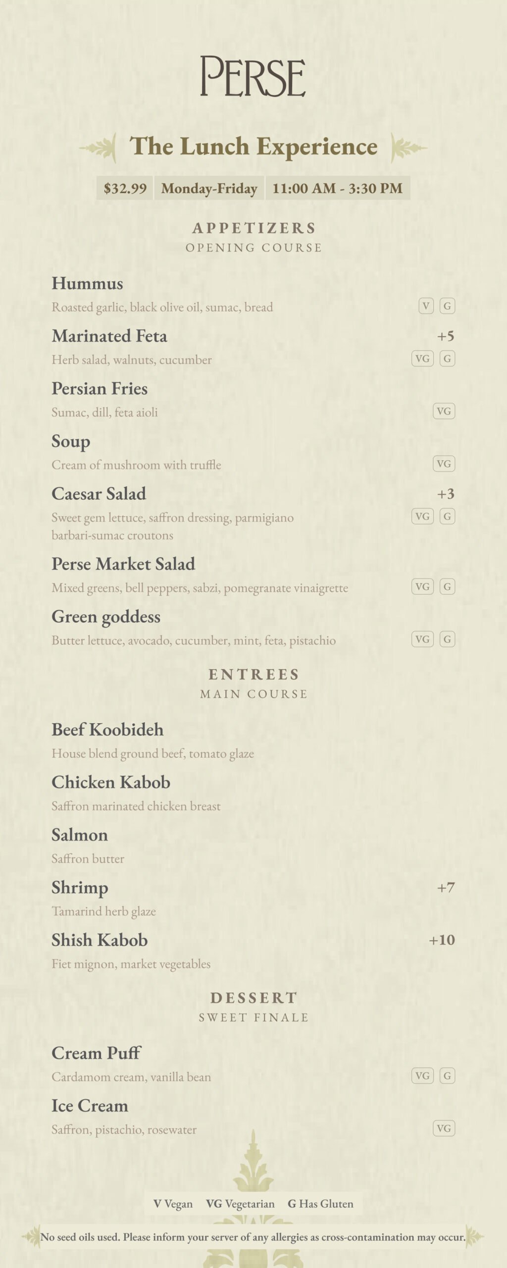 Lunch Menu